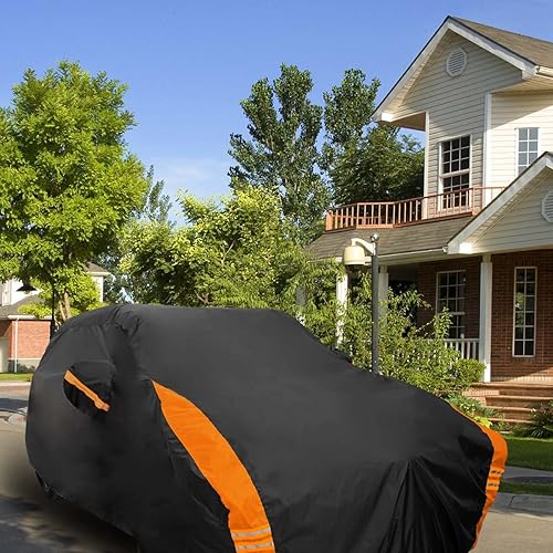 Miniatura 8 de Avecrew Funda impermeable para automóvil SUV para todo tipo de clima, para exteriores, exteriores, para SUV (longitud 193"-208")