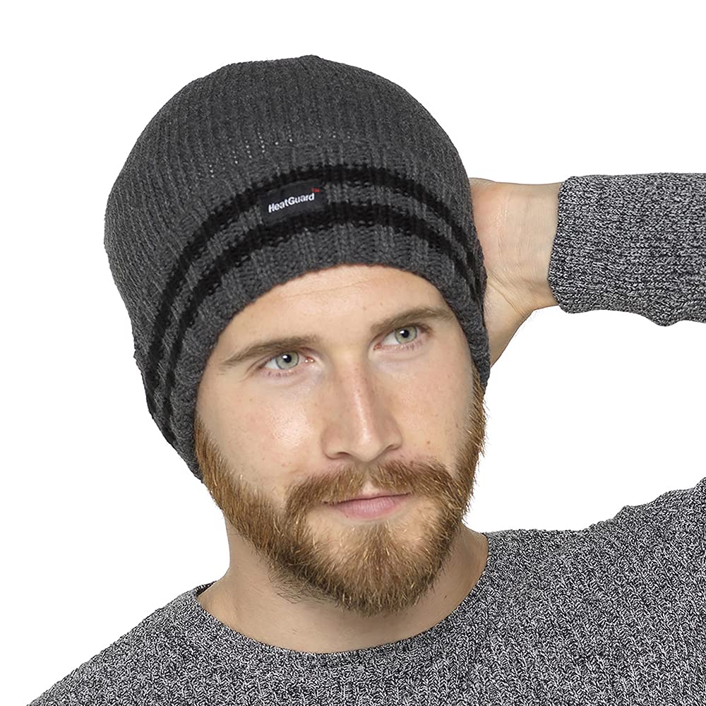 Undercover Mens Thinsulate Hat with Stripes GL604 Grey
