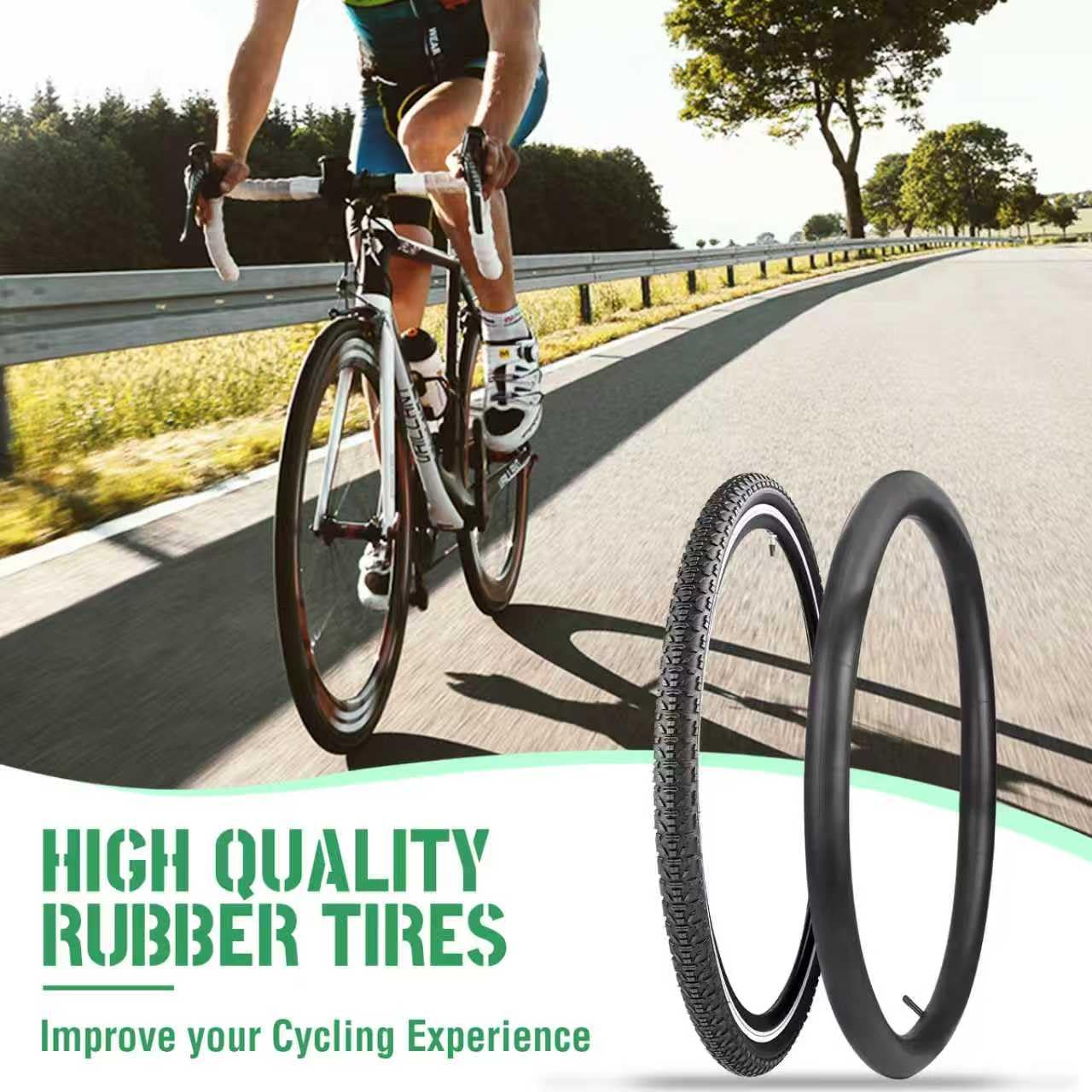 1/2er Set 700x40c Fahrradreifen 28x1,60 Zoll 42-622 Rennrad Reifen mit FV 48MM Schläuchen & Reifenheber