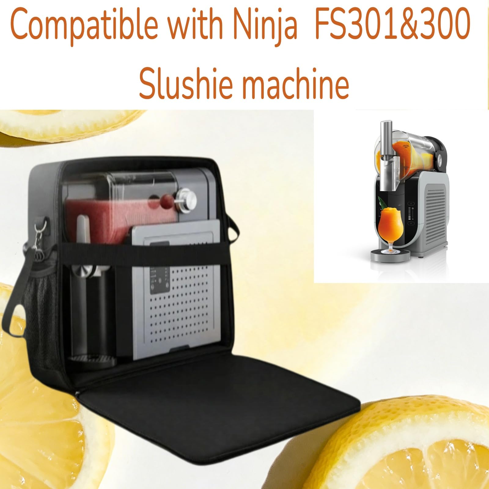 Tragetasche für Ninja Slush Maschine FS301 und FS300, mit Innenriemen und Schultergurten ausgestattet,Slush Maschine aus wasserdichtem 600D-Nylongewebe