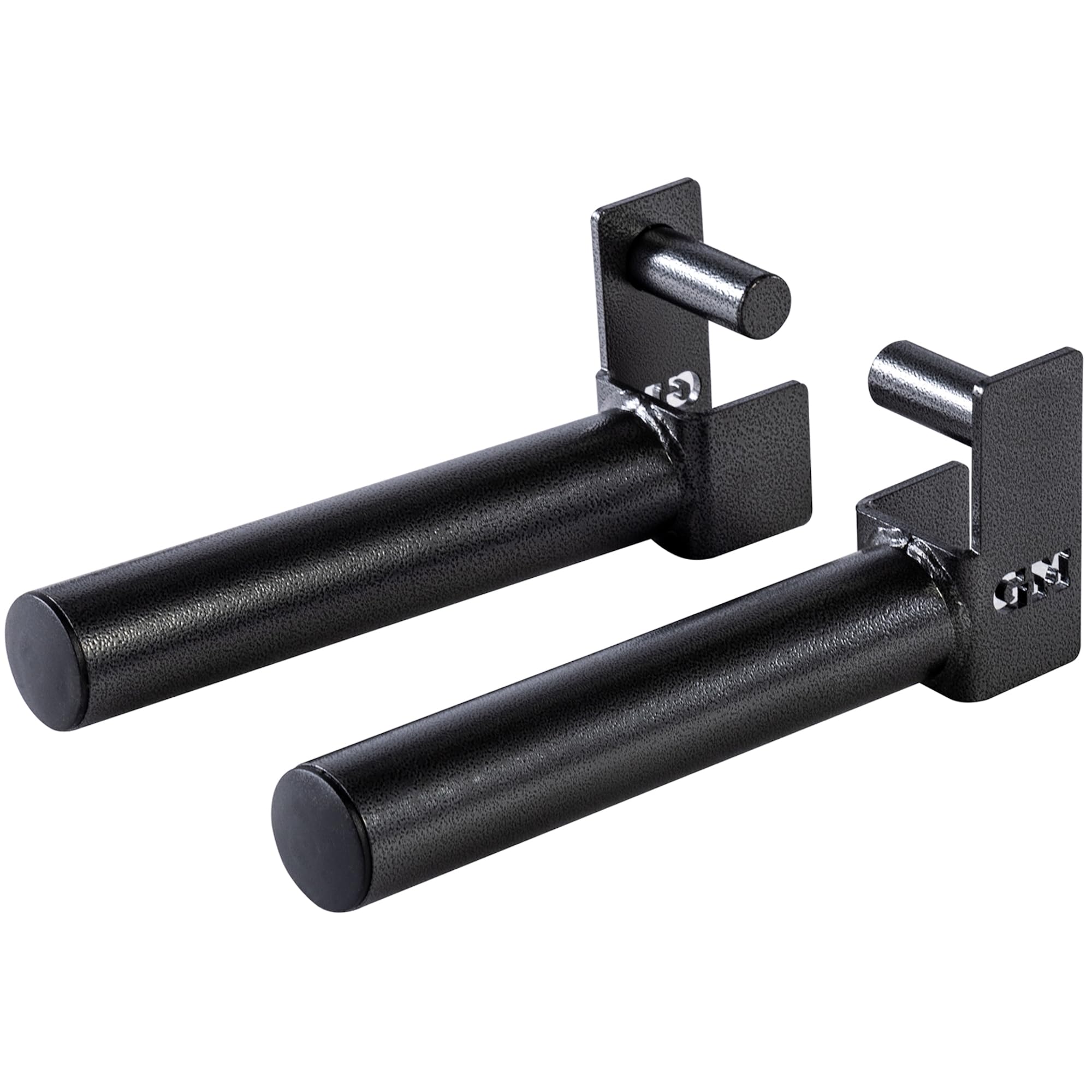 GYM MASTER Pair of GM1 Quick Release Weight Plate Storage Poles - 2" Olympic Plate Holder for Home Gym Power Rack & Squat Cage - Heavy Duty Steel Storage Poles