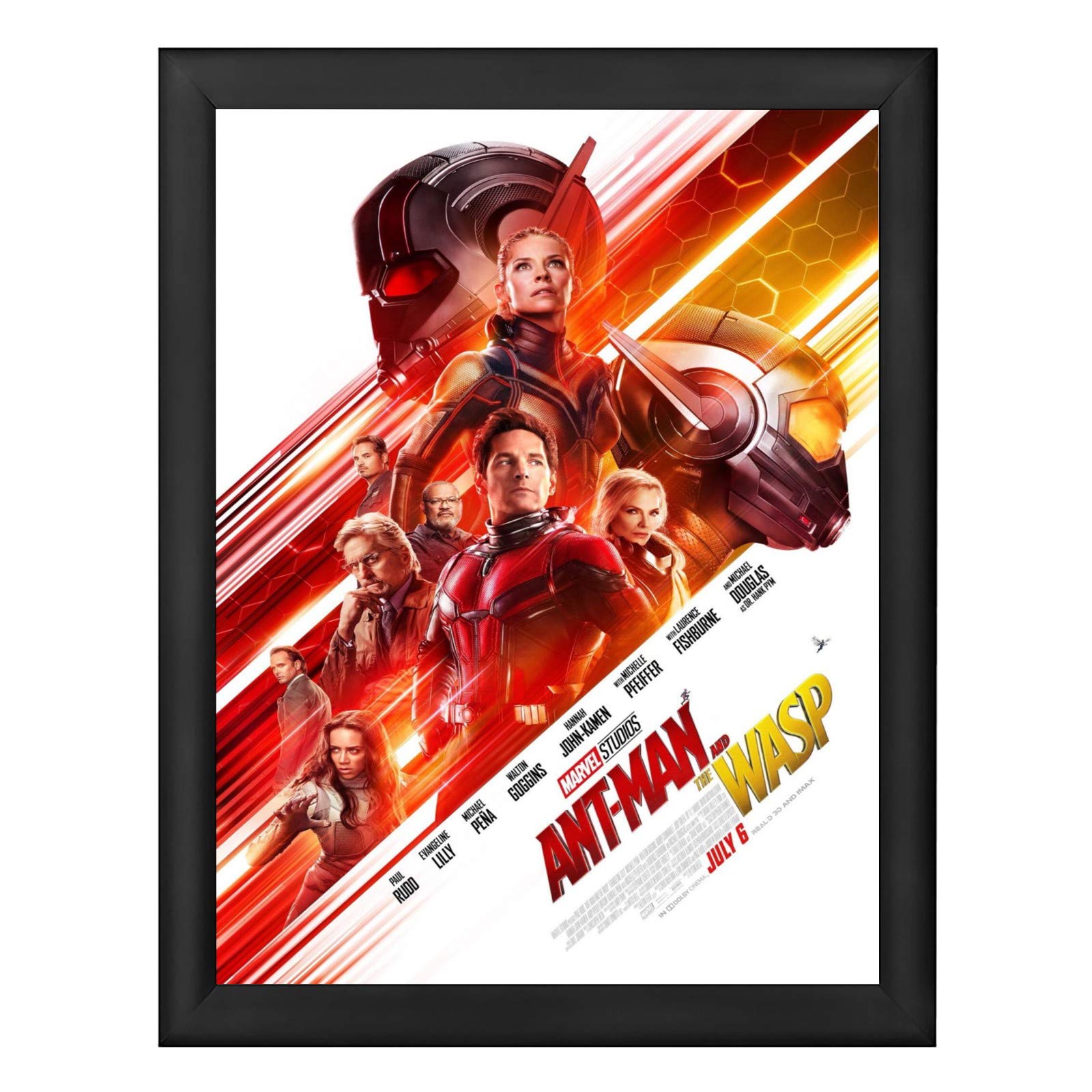 SnapeZo Poster Frame 30x40 Inches, Black 1.2 Inch Aluminum Profile, Front-Loading Snap Frame, Wall M