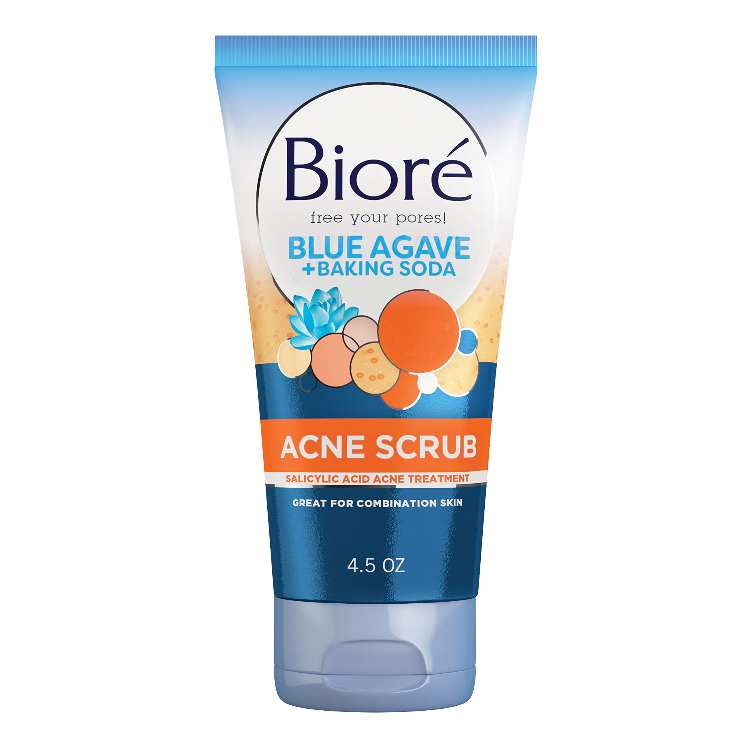 Bioré Baking Soda Acne Face Scrub, with 2 Salicylic Acid helps to