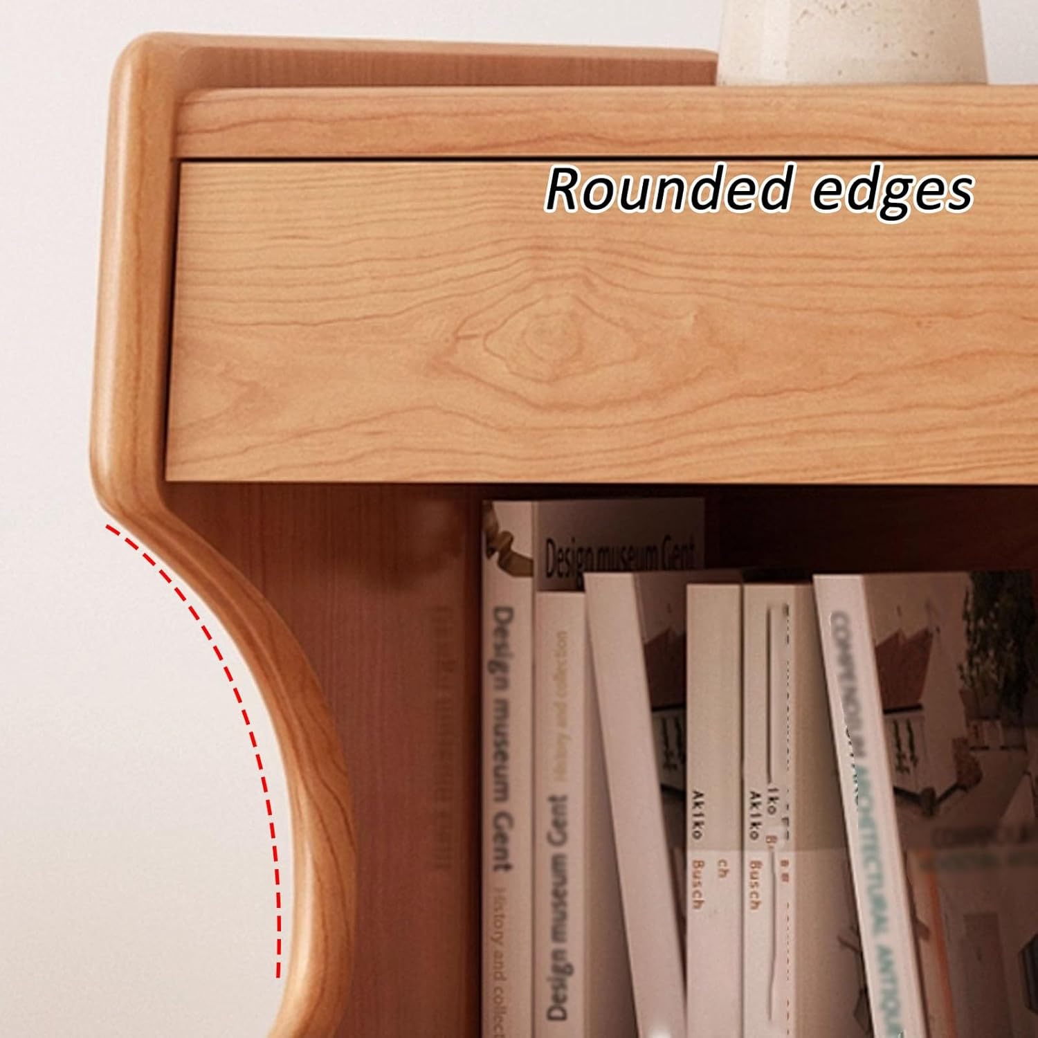 JKGHK Robot Vacuum Storage Stand Cabinet, Robot Vacuum Hidden Storage Cabinet with Wheels and Drawer, Upright Sweeping Robots Side End Table, Small Sweeper Organizer