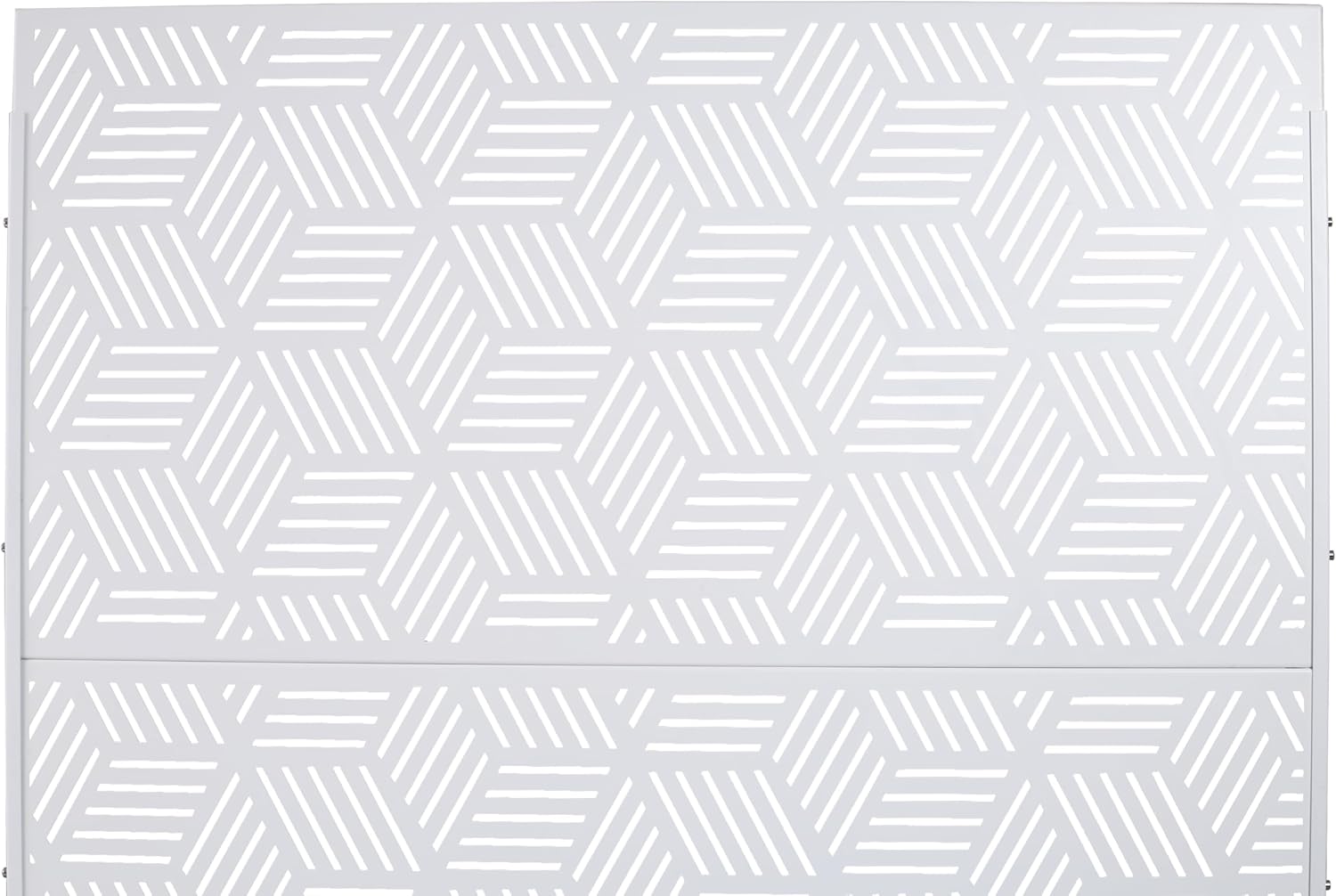 Freestanding Metal Privacy Screen 76 in H x 48 in W – Outdoor Indoor Decorative Fence Panel for Patio, Balcony, Deck, Garden, Lawn, Living Room & Office – White