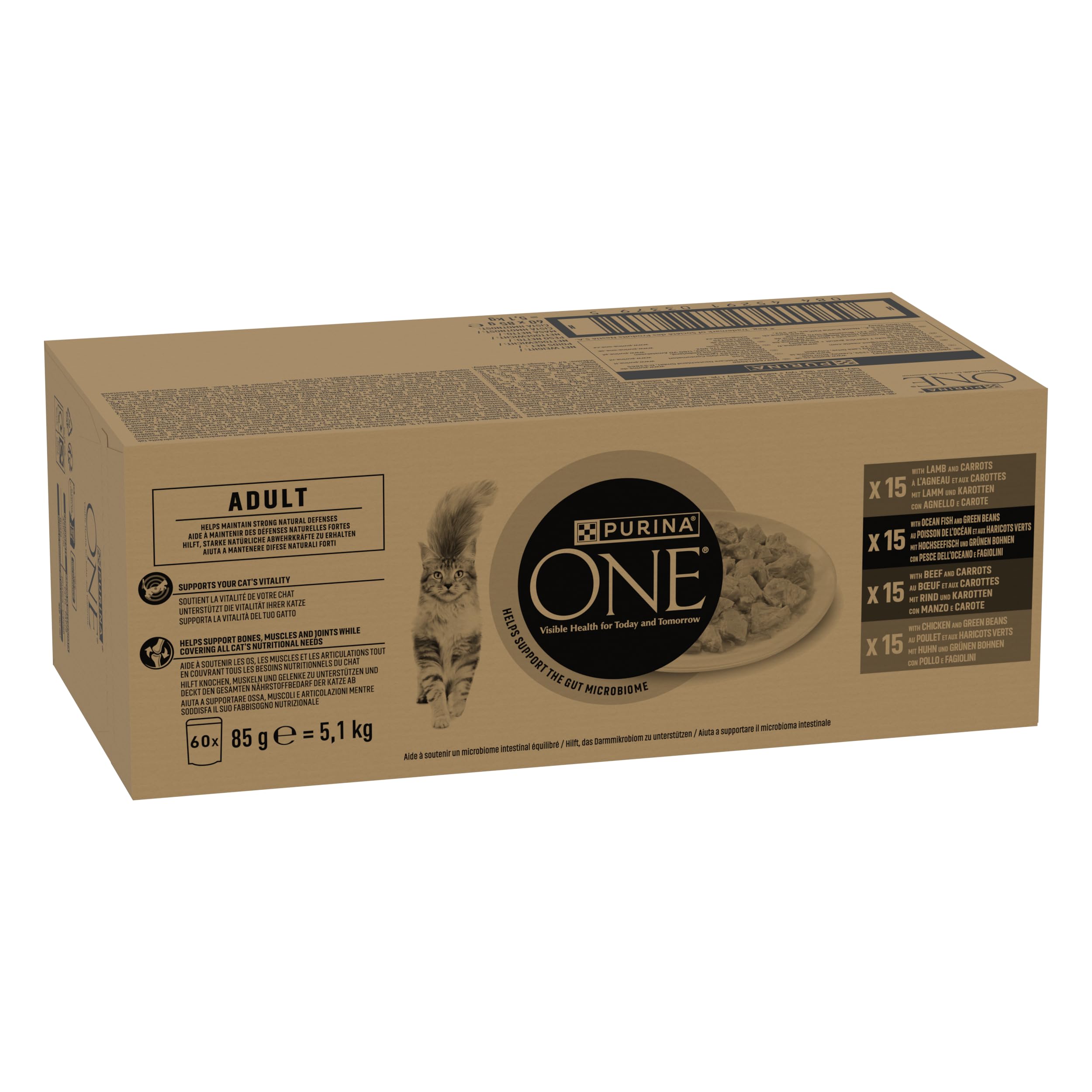 Purina ONE Bifensis Sensitive 60 x 85 g kurczak i tuńczyk
