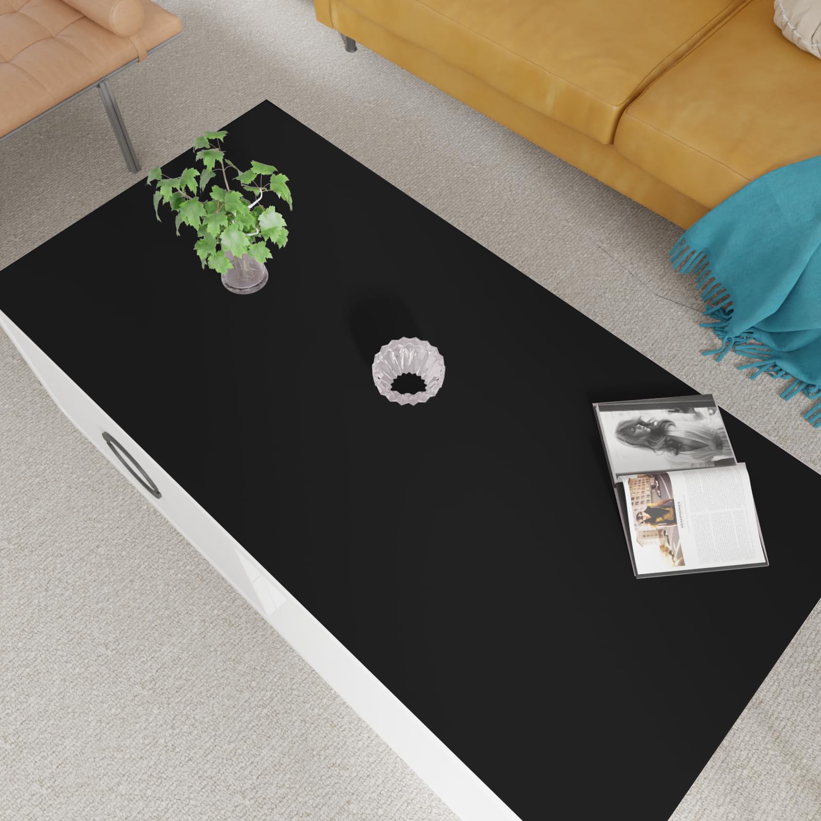 Copertura per tavolo in pelle, 1,8 mm di spessore, 61 x 152 cm, grande tappetino da scrivania, protezione per tavolo, protezione per scrivania, tappetino da tavolo, colore nero e grigio, 60 x