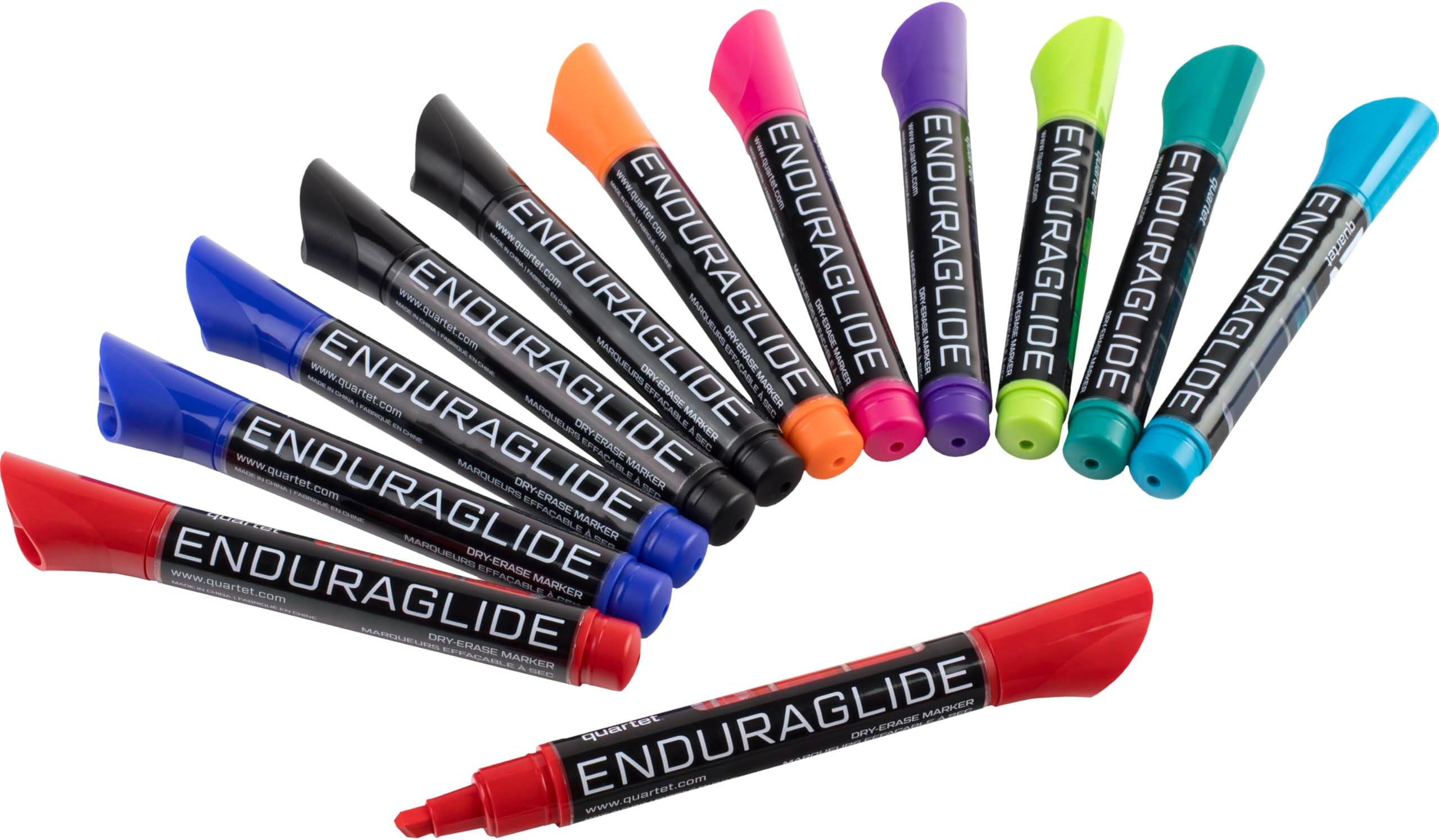 Quartet Dry Erase Markers, Whiteboard Markers, Chisel Tip, EnduraGlide, Assorted Colors, 12 Pack (5001-20MA)