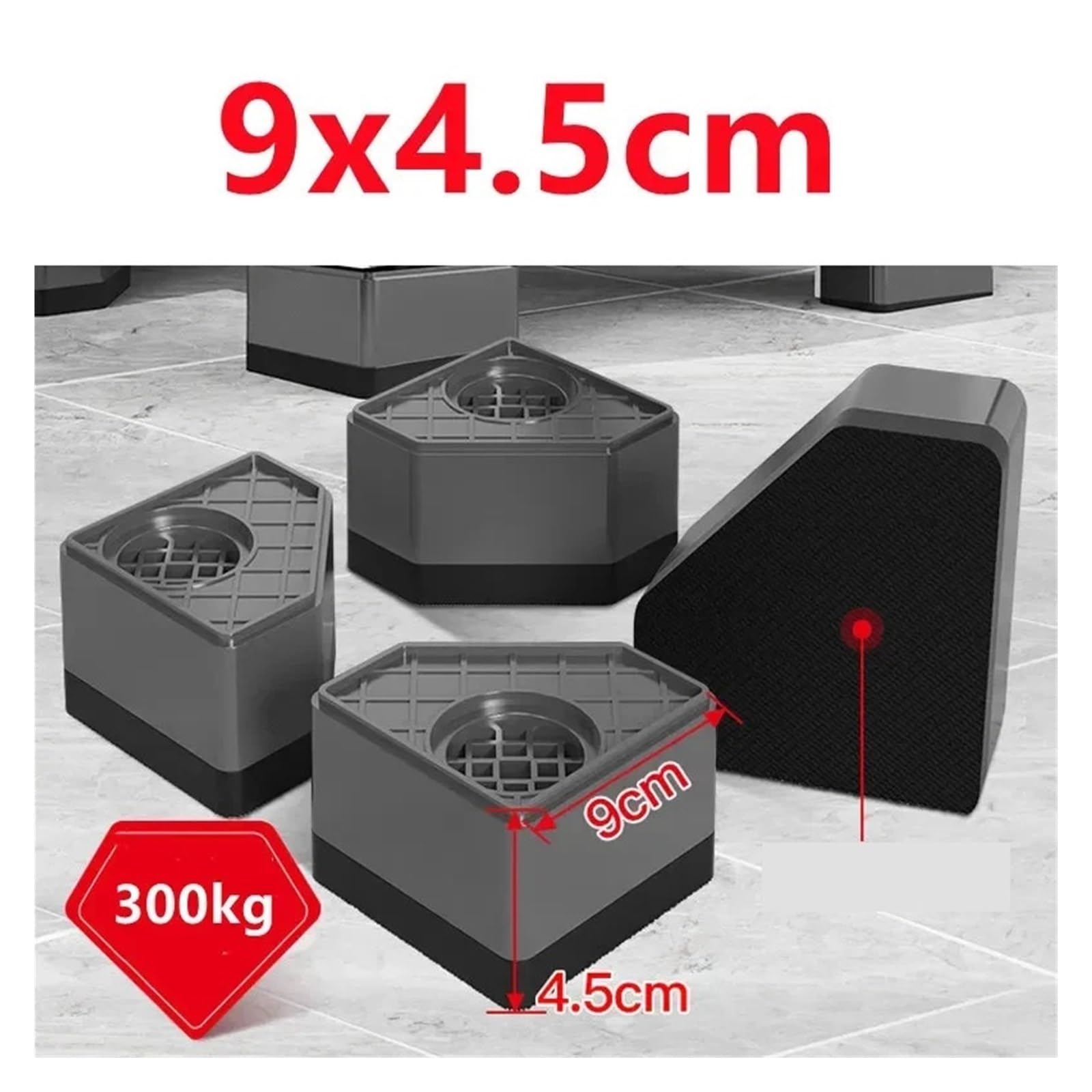 Fortalecer Las Almohadillas Antivibración De La Lavadora | Alfombrilla De Goma Antideslizante For Patas, Soporte For Lavadora Silenciosa(4pcs.8cm)