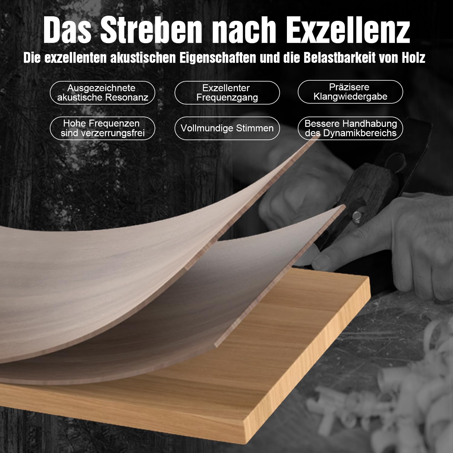 Hiwill 5.2.2ch Soundbar für TV Geräte mit Dolby Atmos, 400W All-in-One TV Soundbar mit 2 integrierte Subwoofer, Holzgehäuse Heimkino Soundsystem, Lautsprecher für Fernseher, HDMI eARC/Optisch/Aux