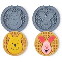 Disney Dash MultiMaker Mini System Removable Plate Set - Ceramic Coating Replacement Plates for Waffle Breakfast - Waffle Maker Not Included - 4-Inch - 2-Pack - Winnie the Pooh & Piglet