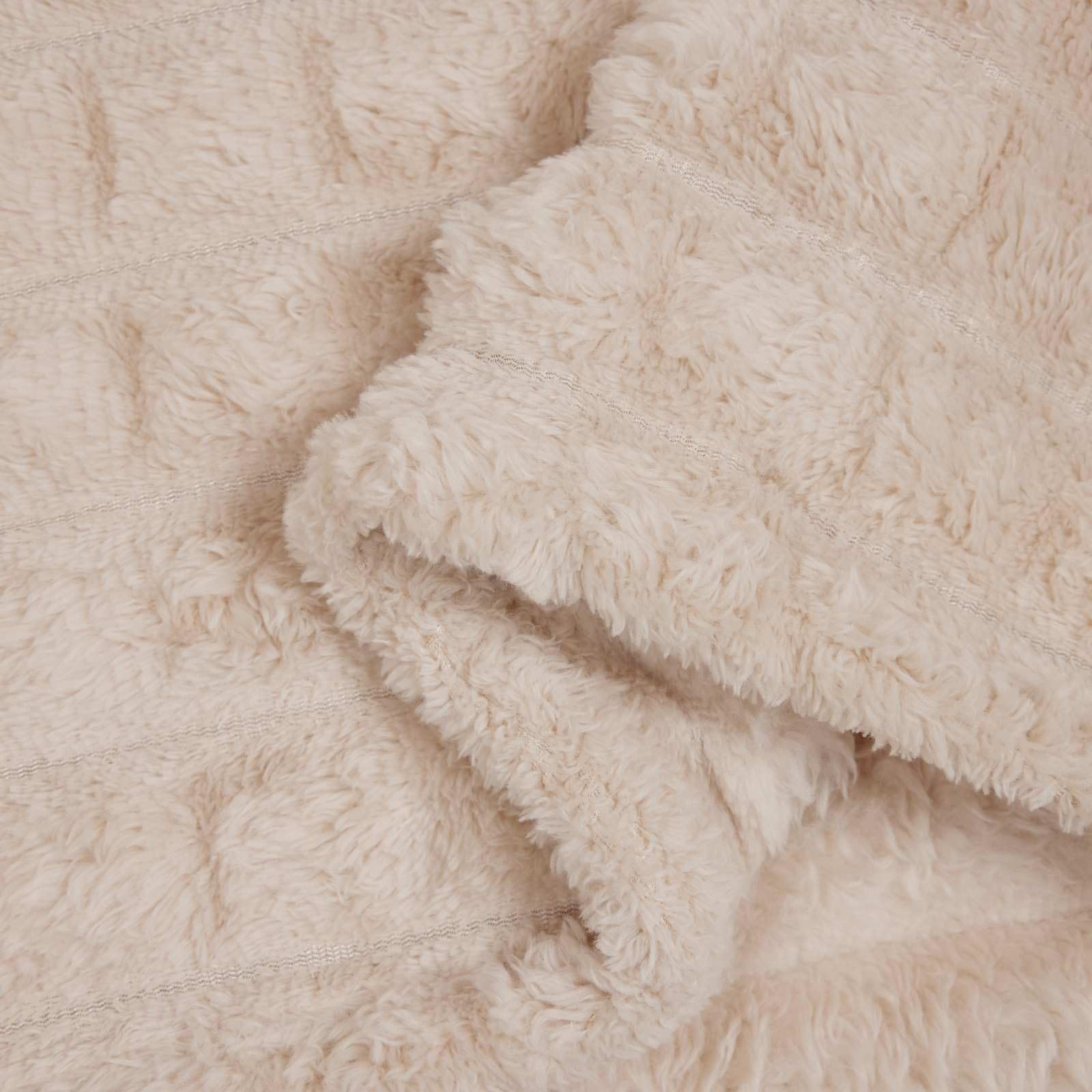 Manta de forro polar beige de 150 x 130 cm, manta ligera para sofá y cama, manta versátil para salón y colcha, color crema con tacto suave