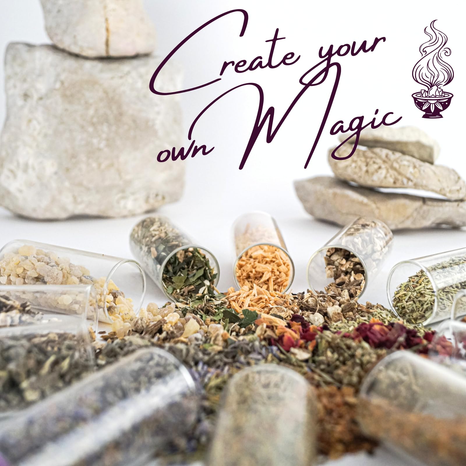 NGL DIY Räucherwerk Set für Rituale & Rauhnächte | 12 Premium Räucherwerke, Harze & Weihrauch im Glas | Ideal für Meditation, Neumond, Vollmond, Hausreinigung