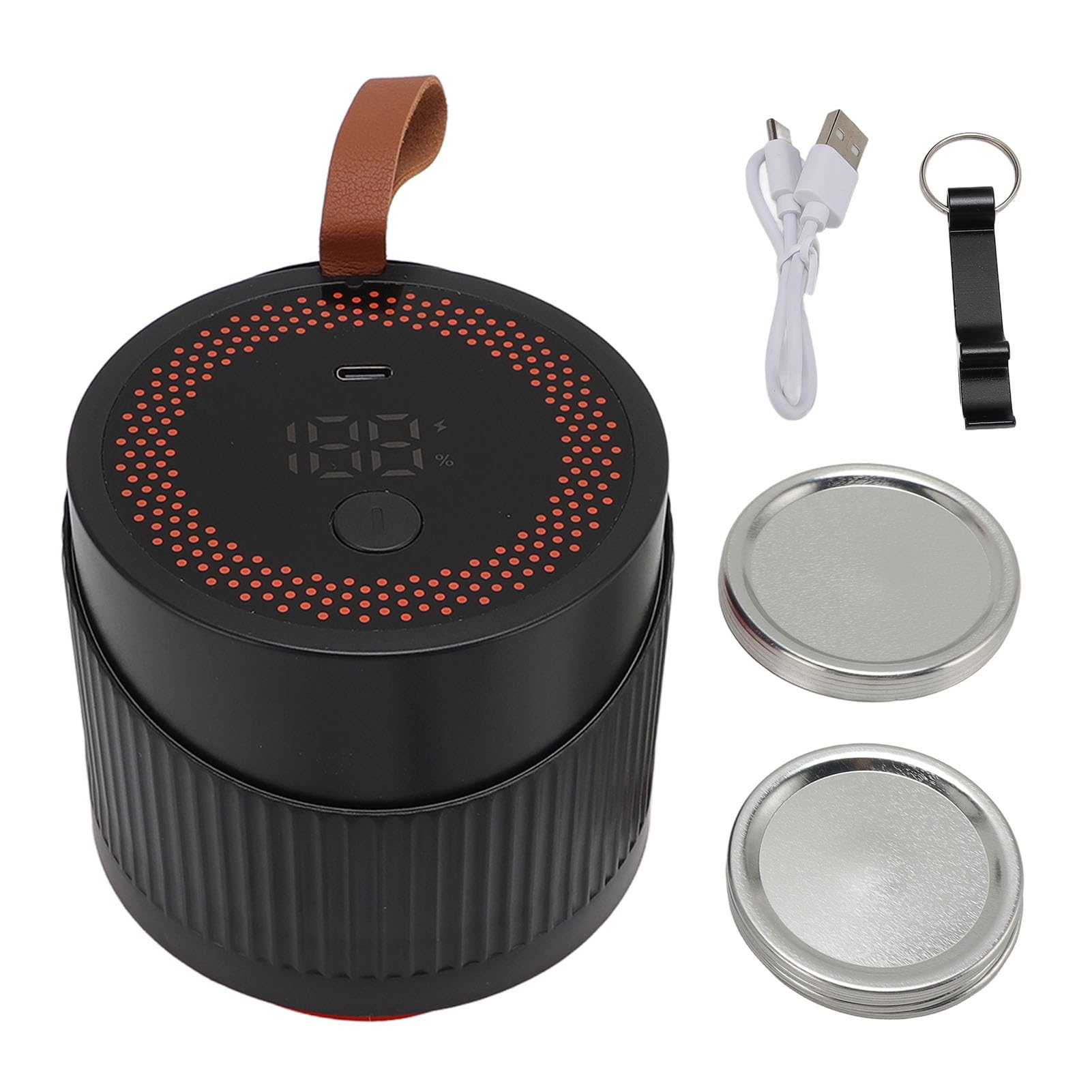 Acouto Scelleuse Sous Vide pour Bocaux Mason Machine de Scellage Sous Vide électrique Entièrement Automatique avec 10 Couvercles pour Bocaux à Bouche Large et Régulière Peut Sceller le Mason Juste