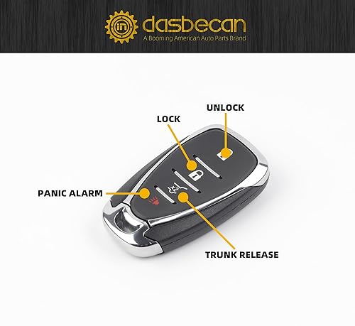 Miniatura 5 de Dasbecan Reemplazo de llavero remoto de entrada sin llave compatible con Chevy Equinox 2018 2019 2020 2021 Sustituye a HYQ4AA 13584498 13529650