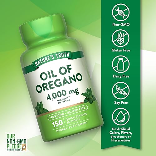 Miniatura 3 de Nature's Truth Cápsulas blandas de aceite de orégano  4000 mg  150 unidades  Suplemento de hierbas sin OMG y sin gluten (paquete de 2)