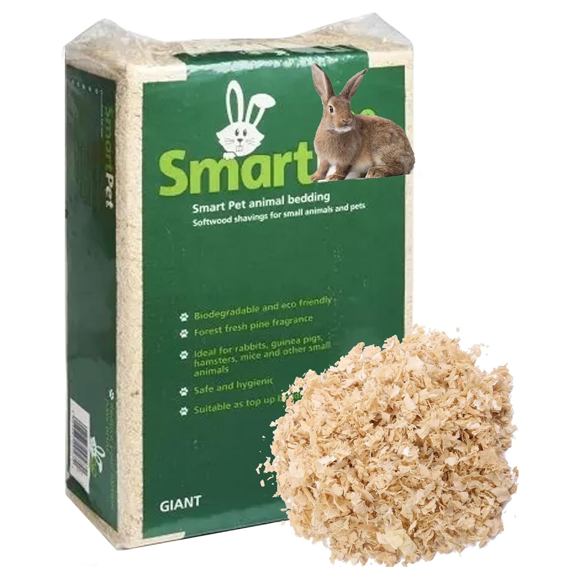 Pluto Packaging Super Absorbent Wood Shavings For Pet Bedding Perfect For Small Animals Rabbits & Hamsters (10 KG, 3 Bags)