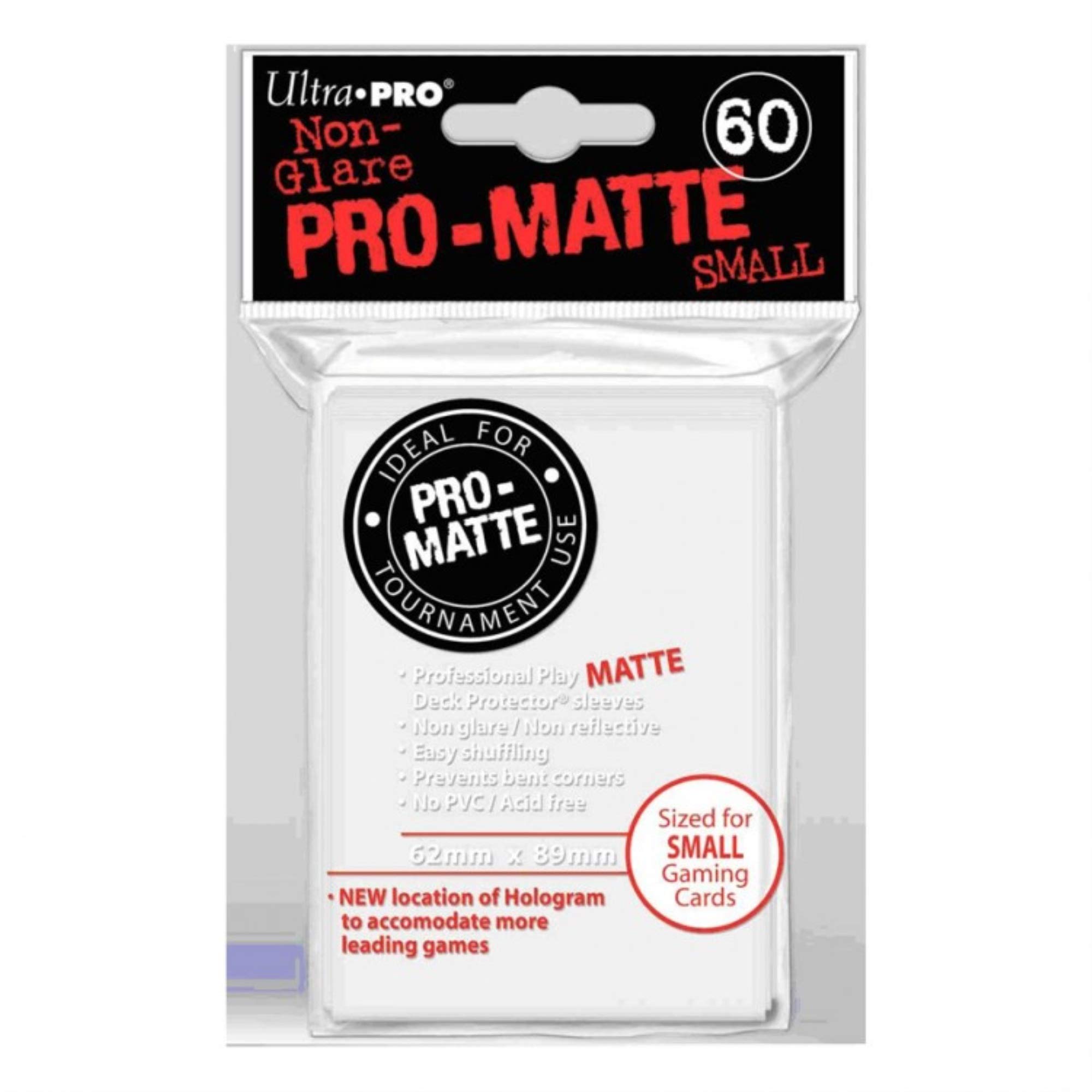 PRO-Matte Small Deck Protector Sleeves for Yu-Gi-Oh and Cardfight Vanguard - White (60 ct.), exact product listing photograph