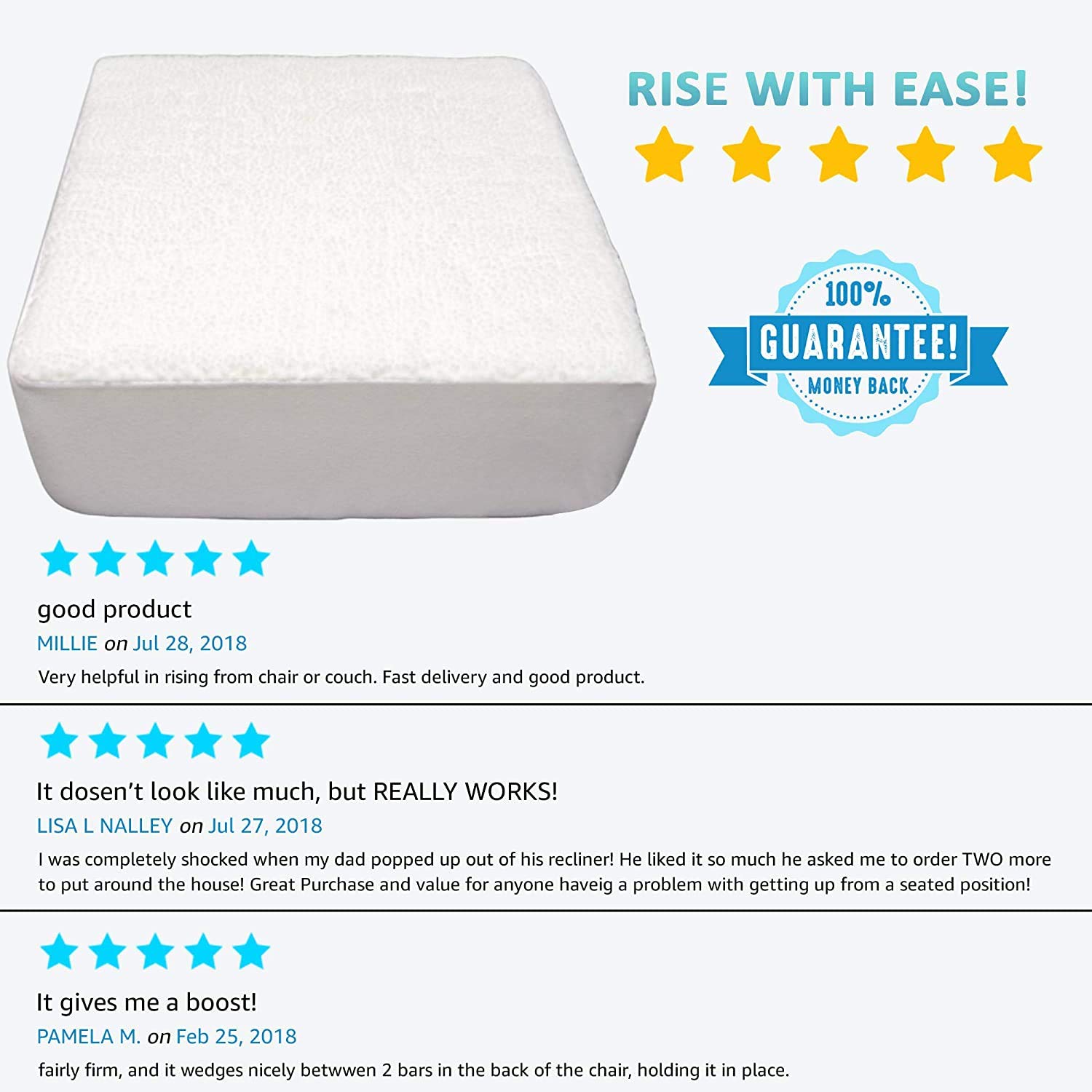 Buy Comfort Finds Rise with Ease Seat Cushion Thick Firm Chair