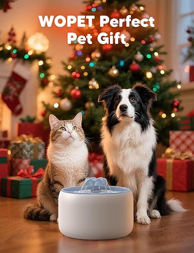 Miniatura 3 de WOPET Fuente de agua de cerámica para gatos W03 Lite, fuente de cerámica para mascotas de 3 litros101 onzas, fuente de agua automática para gatos y