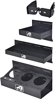 trayset 4pc Magnetic Toolbox Tray Set, Magnetic Tool Box holder for Cabinet Side Shelf Storage Van Workshop, Tool Trays, Paper Towel Holder and Spray Can Holder, Black