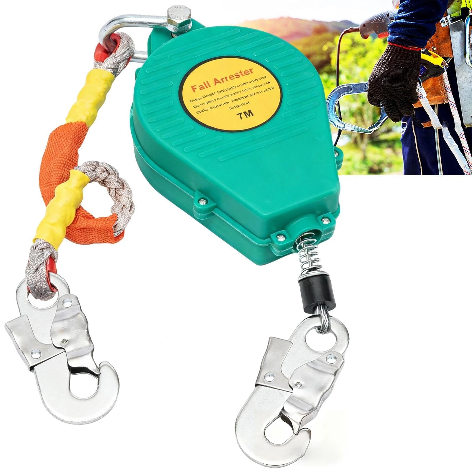 Dispositivo Anticaida Retractil Homologado 3-20m (Verde, 3m)