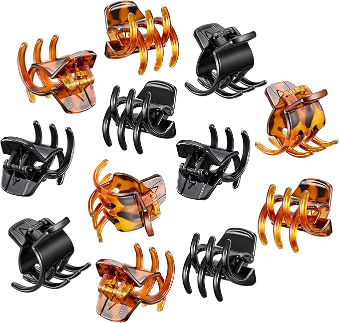 12 Pieces Hair Claw Clips Medium Size Hair Claws 1.3 Inch Hair Jaw Clip