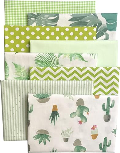 Miniatura 5 de Misscrafts - Tela de acolchado de 8 piezas, 100% algodón, paquete de tela para manualidades, cuadrados de 18 x 22 pulgadas, multicolor para