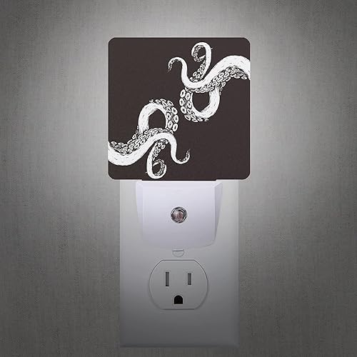 Miniatura 2 de Smoaffly Luz nocturna de pulpo enchufable, luces nocturnas LED con sensor automático, lámpara de noche del atardecer al amanecer, decoración del