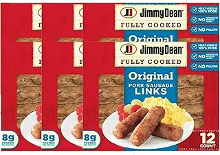 Jimmy Dean Turkey Sausage Links, Fully Cooked - 72 count, 57.6oz - 100% Turkey, 13 grams of Protein Per serving
