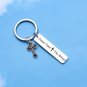 ZNOSVEI Jesus Keychain Driver Trucker Keychain