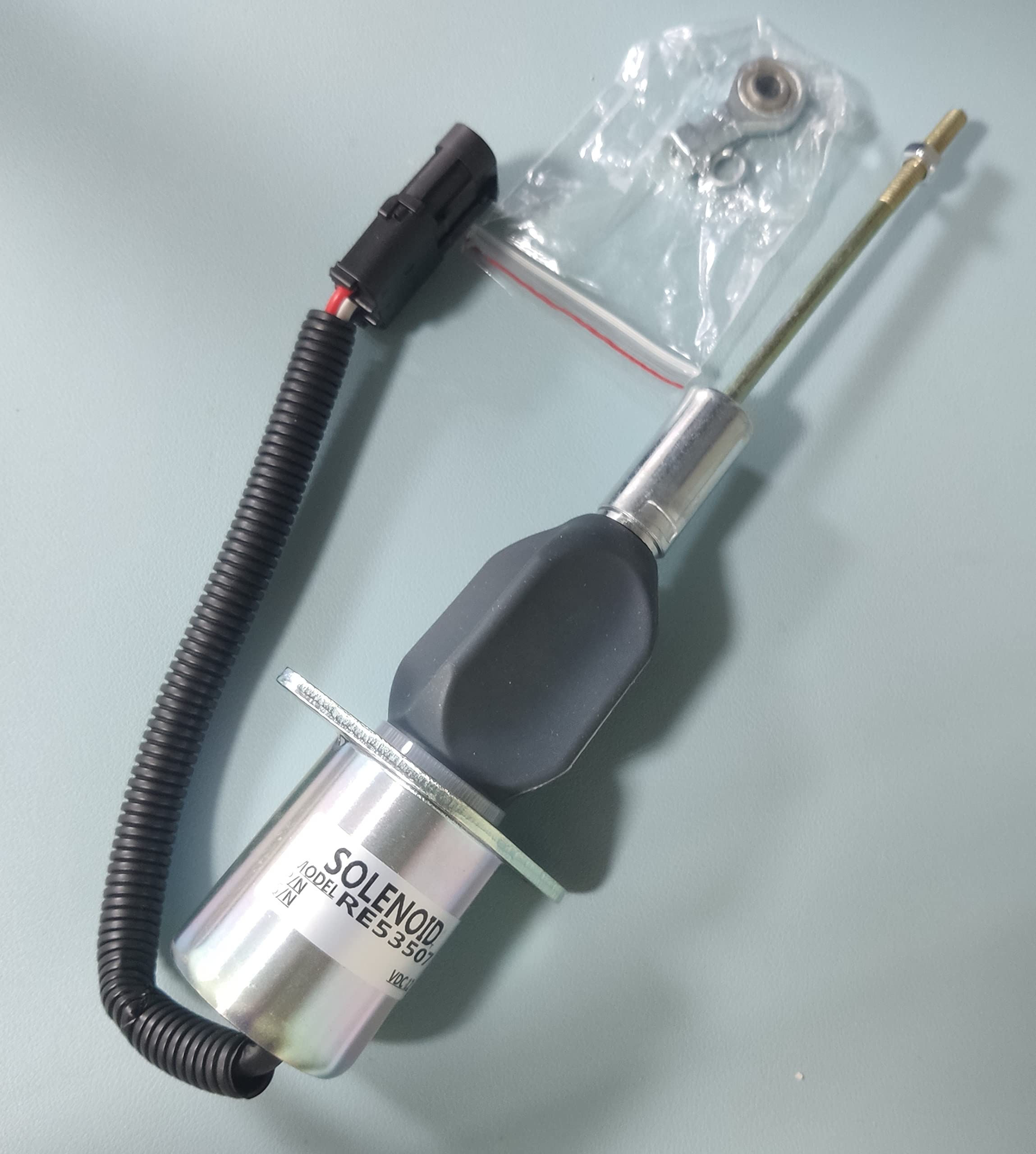 Solénoide d'arrêt 12V RE53507 pour moteurs et engins agricoles