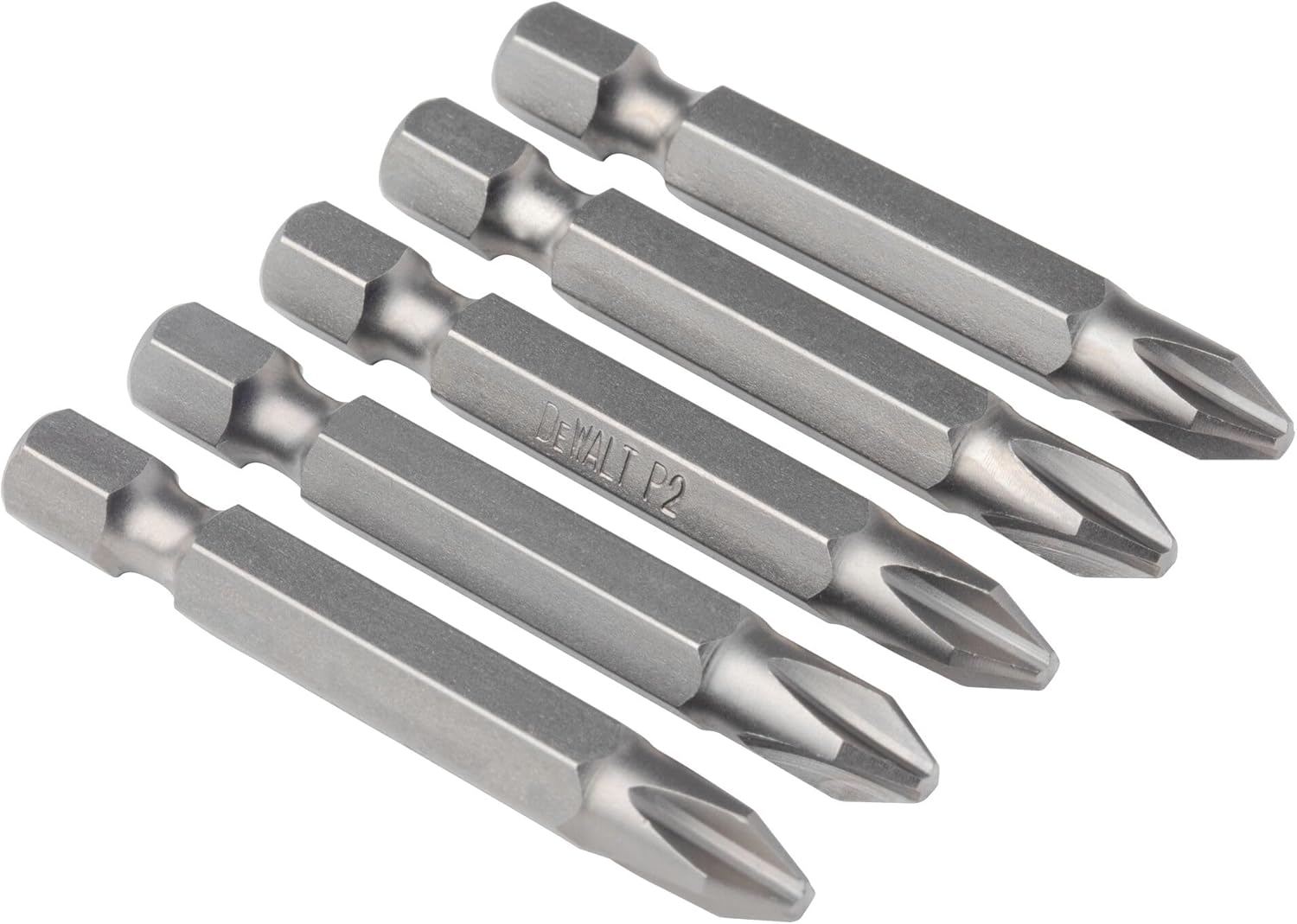 DEWALT Screwdriver Set, #2 Phillips, 2-Inch Power Bit, 5-Pack (DW2115)