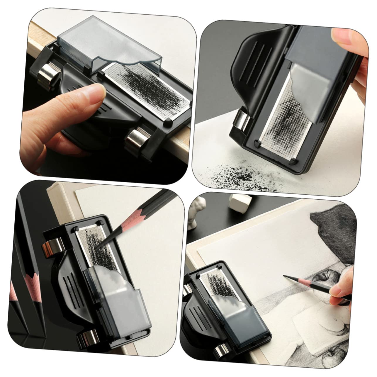 Tofficu 5stücke Kohlenstift Anspitzer Mit Clip Tragbares Zeichenzubehör Für Junge Mädchen Studenten Und Künstler Für Skizzen Kunstprojekte Und Unterwegs