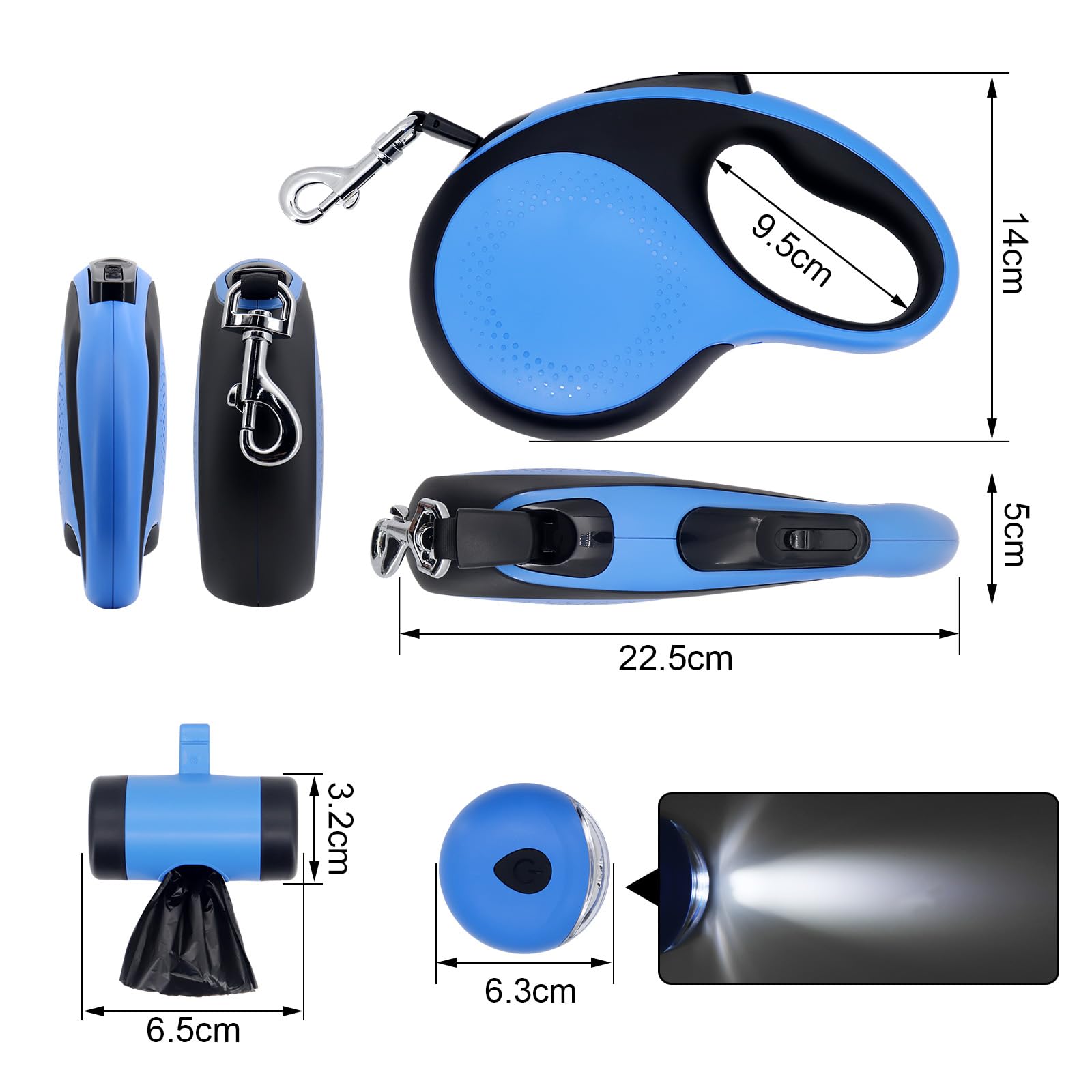 Curli Hondenriem Vario Comfort Skyblue
