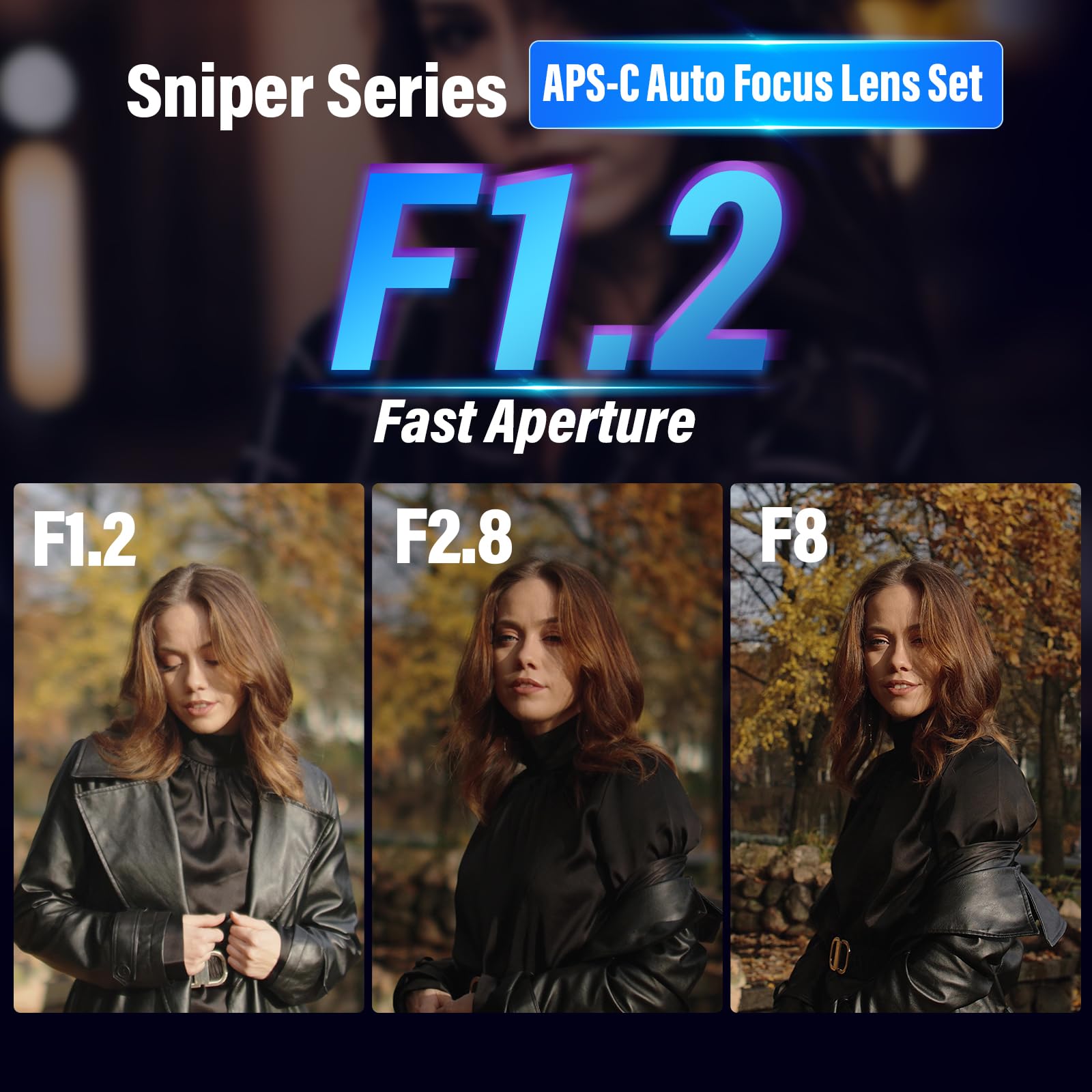 SIRUI Sniper 23mm Lente de Enfoque Automático, F1.2 Objetivo Gran Angular APS-C, E Mount Lente para A6400, A6700, ZV-E10, FX3/30 (E Mount, Negro)
