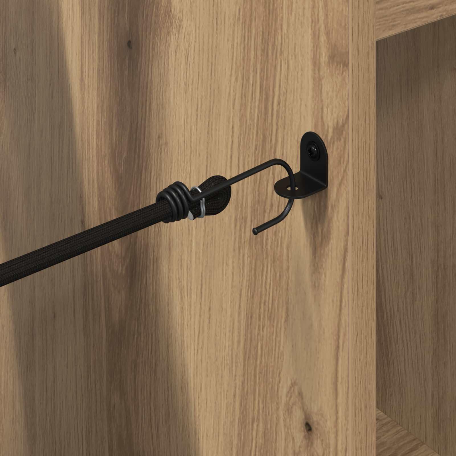 Gecheer Golf Schrank, Holz Golfschrank mit Regalen für Garage oder Haushalt, Artisan-Eiche 102 x 45 x 85,5 cm, freistehende Aufbewahrung für Golfzubehör und Utensilien