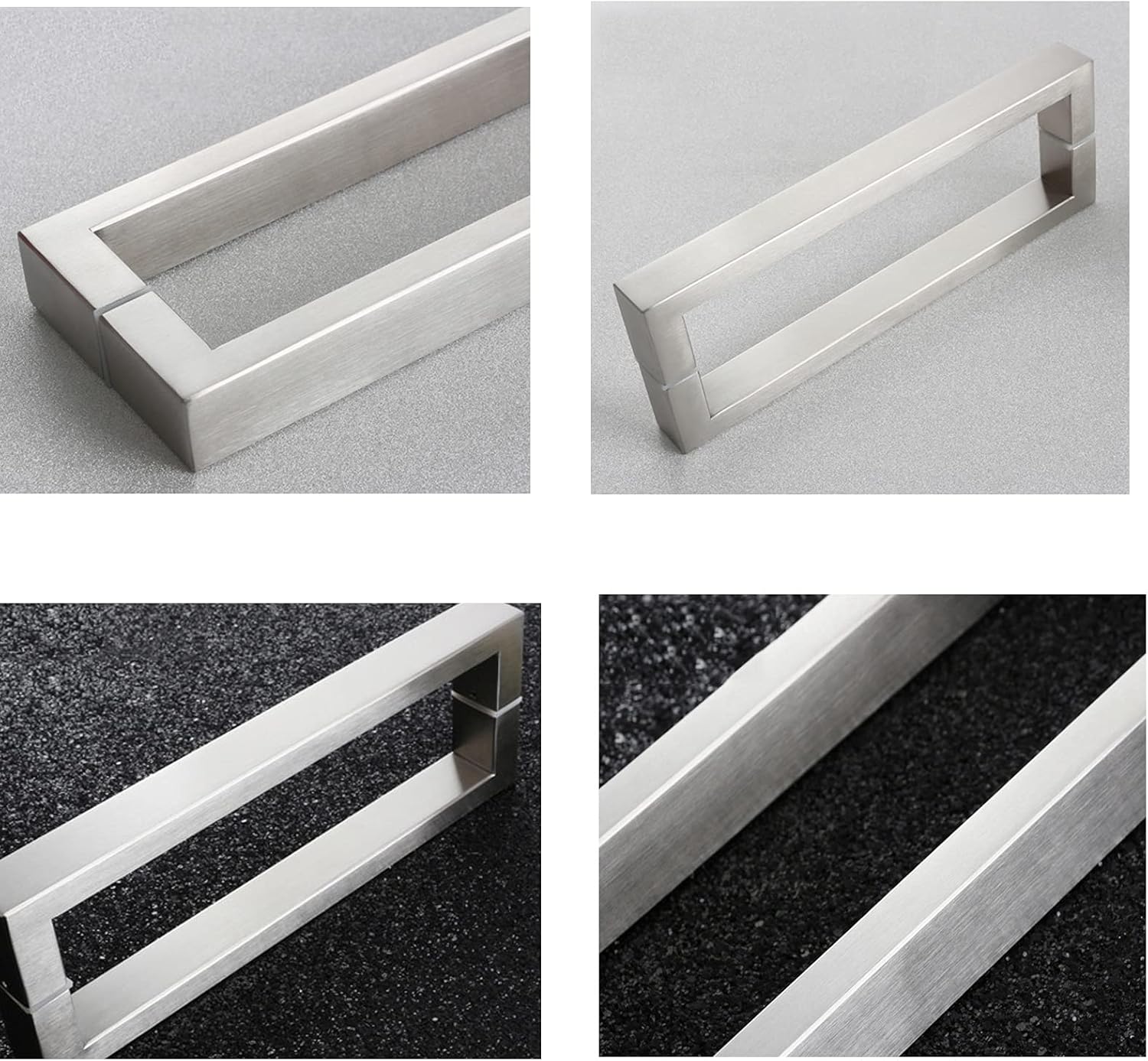Push and Pull Glass Shower Door Handle Stainless Steel, Bathroom Door Knobs Grab Bar Rail Replacement Parts Towel Bar Sets-175mm