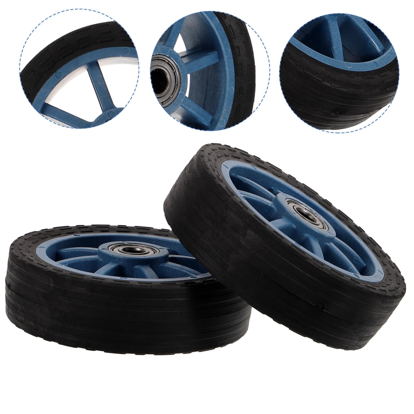 TOYANDONA Roues en Pvc Accessoires Amovibles et Faciles à Utiliser Lot de 2 pour Chariot et Fauteuil Roulant pour Remplacement et Mobilité