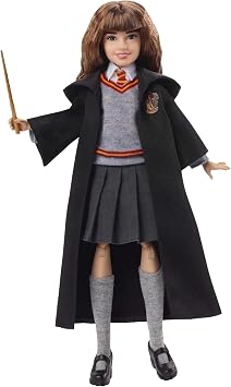 Harry Potter Hermione Granger Collectible Doll (10-in) with Hogwarts Uniform, Gryffindor Robe and Wand, FYM51