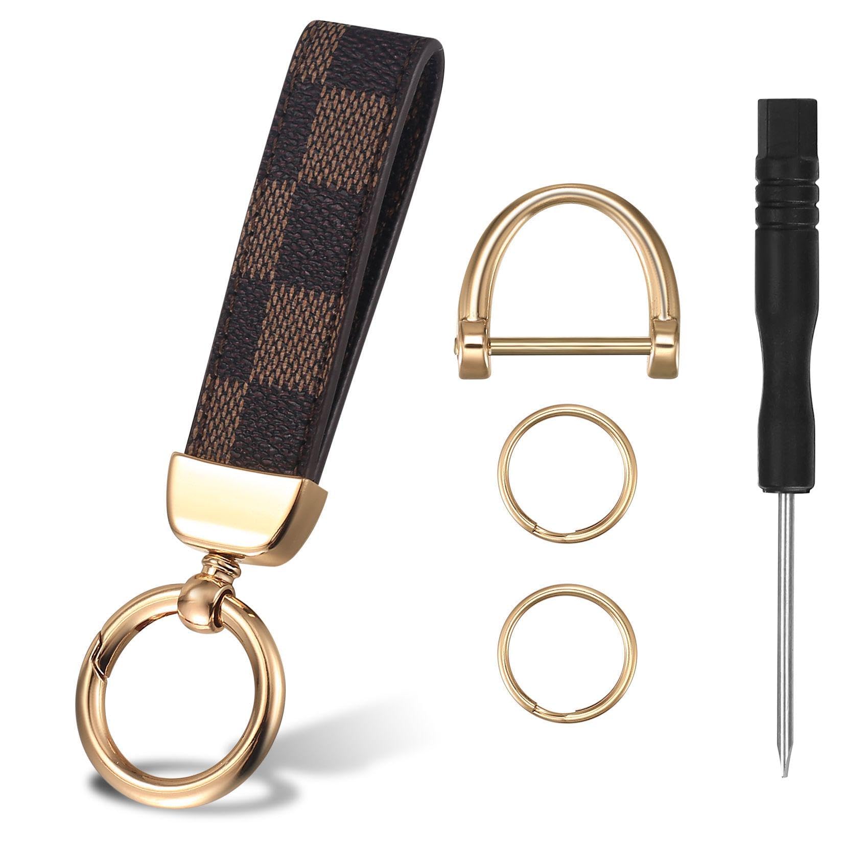 Car Keychains, PU Car Key Chains with Zinc Alloy Ring, Universal Key Chains for Men and Women, Car Key Accessories