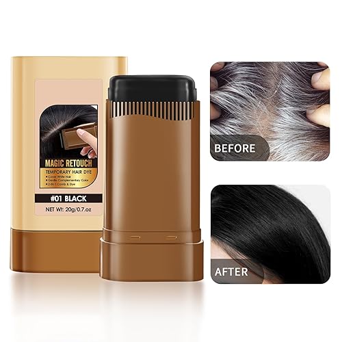 Miniatura 3 de Barra de color para el cabello, tinte para cabello gris, impermeable y resistente al sudor, cobertura uniforme y efectiva, fácil de usar, fórmula