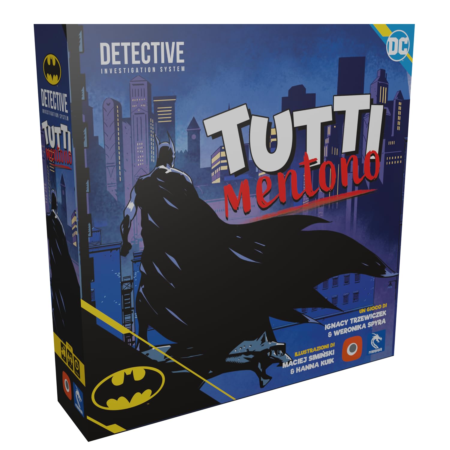 Pendragon - Detective Batman - Tutti Mentono - Edizione italiana - Gioco da tavolo, Età 14+, 2-4 Giocatori