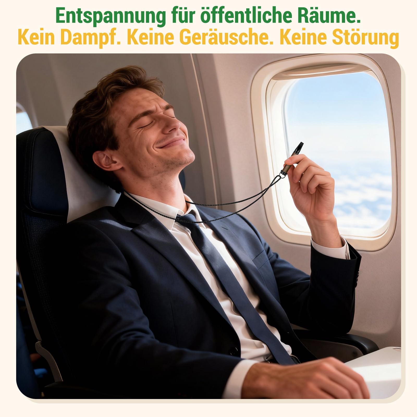 Atemkette aus Holz und Metall – Atemtrainer Halskette mit Einstellbarem Widerstand für Meditation, Achtsamkeit, Entspannung und Atemübungen