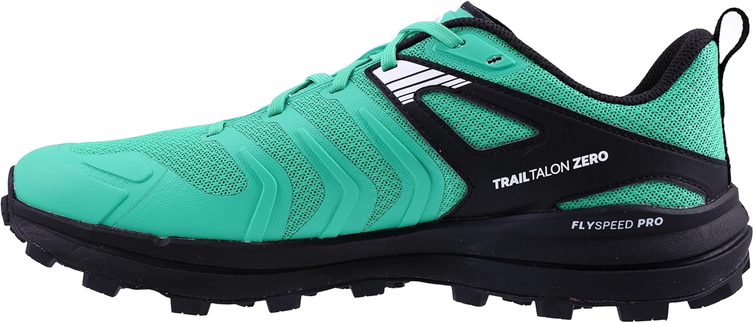 INOV8 Men's Trailtalon Zero - Zero Drop Trail Running Shoes - Green/Black - 10