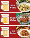 Pasta Maker Attachment for All Kitchenaid Mixers, Noodle Ravioli Maker Kitchen Aid Mixer Accessories 3 in 1 Including Dough Roller Spaghetti Cutter Fettuccine Cutter - Homemade Fresh Pasta Easily!