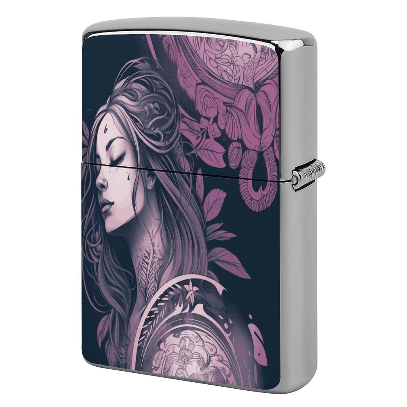 Fodpand Style Ethereal Illustration Metal Lighter Case Cover Lighter Sleeve