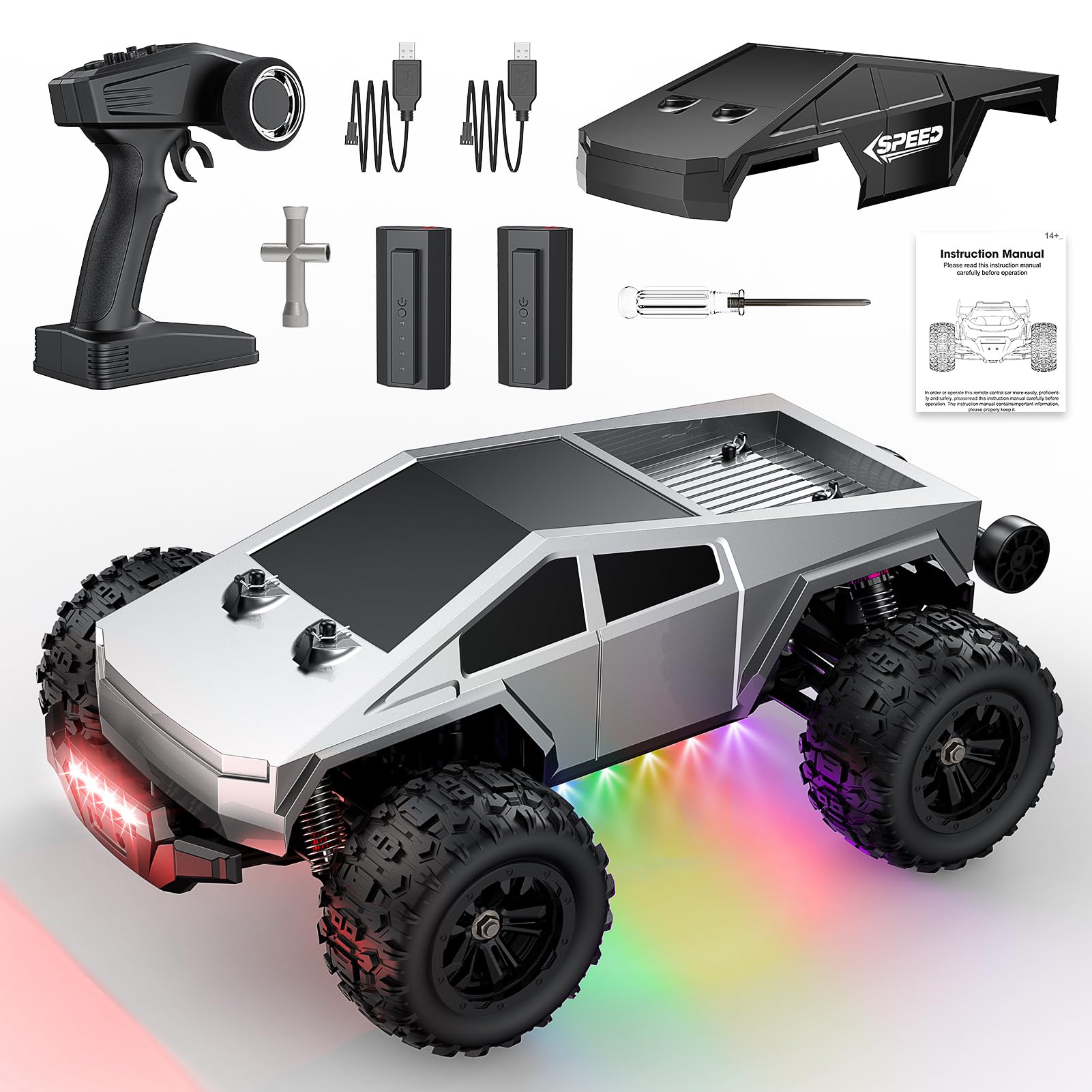 1 16 Brushless RC Car Remote Control Truck 60KPH High Speed Off-Road Fast RC Cars 4WD Pickup Electric