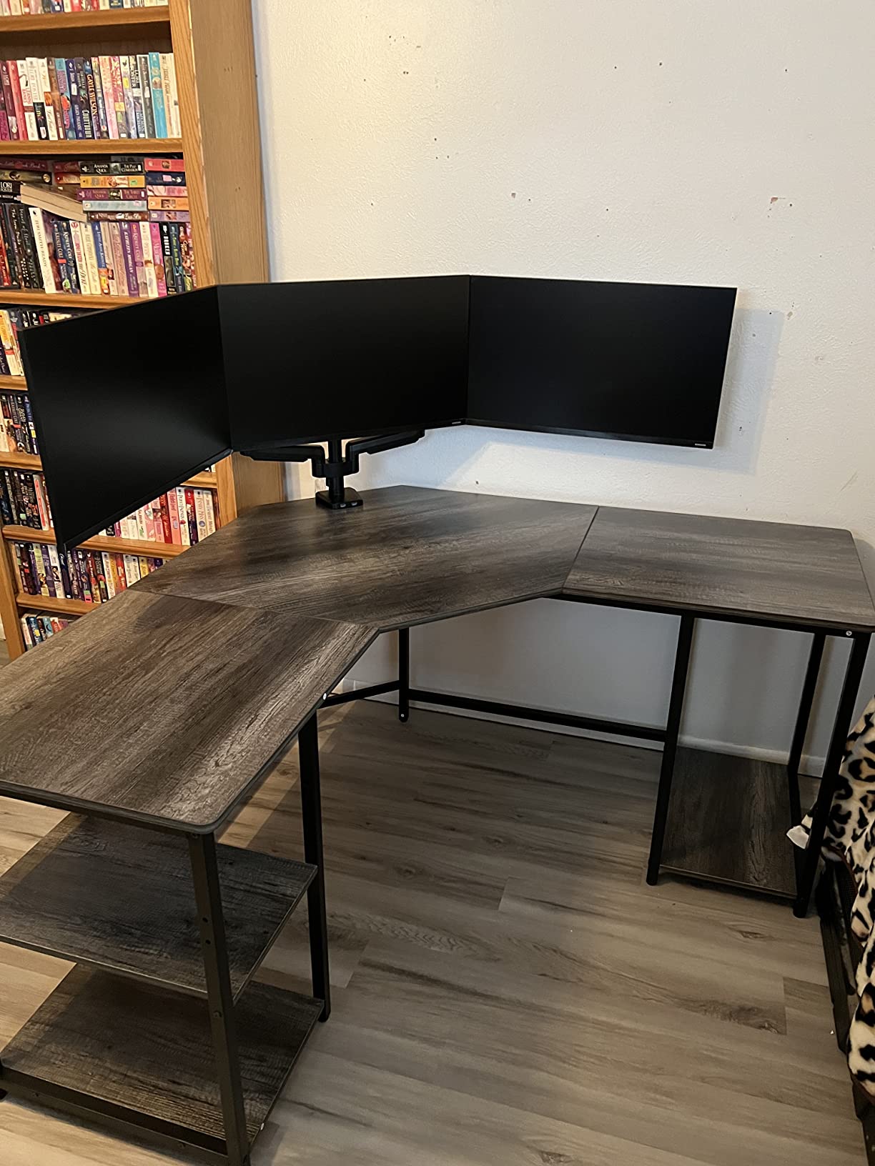 32/mo Finance Elephance Large LShaped Computer Desk with Shelves