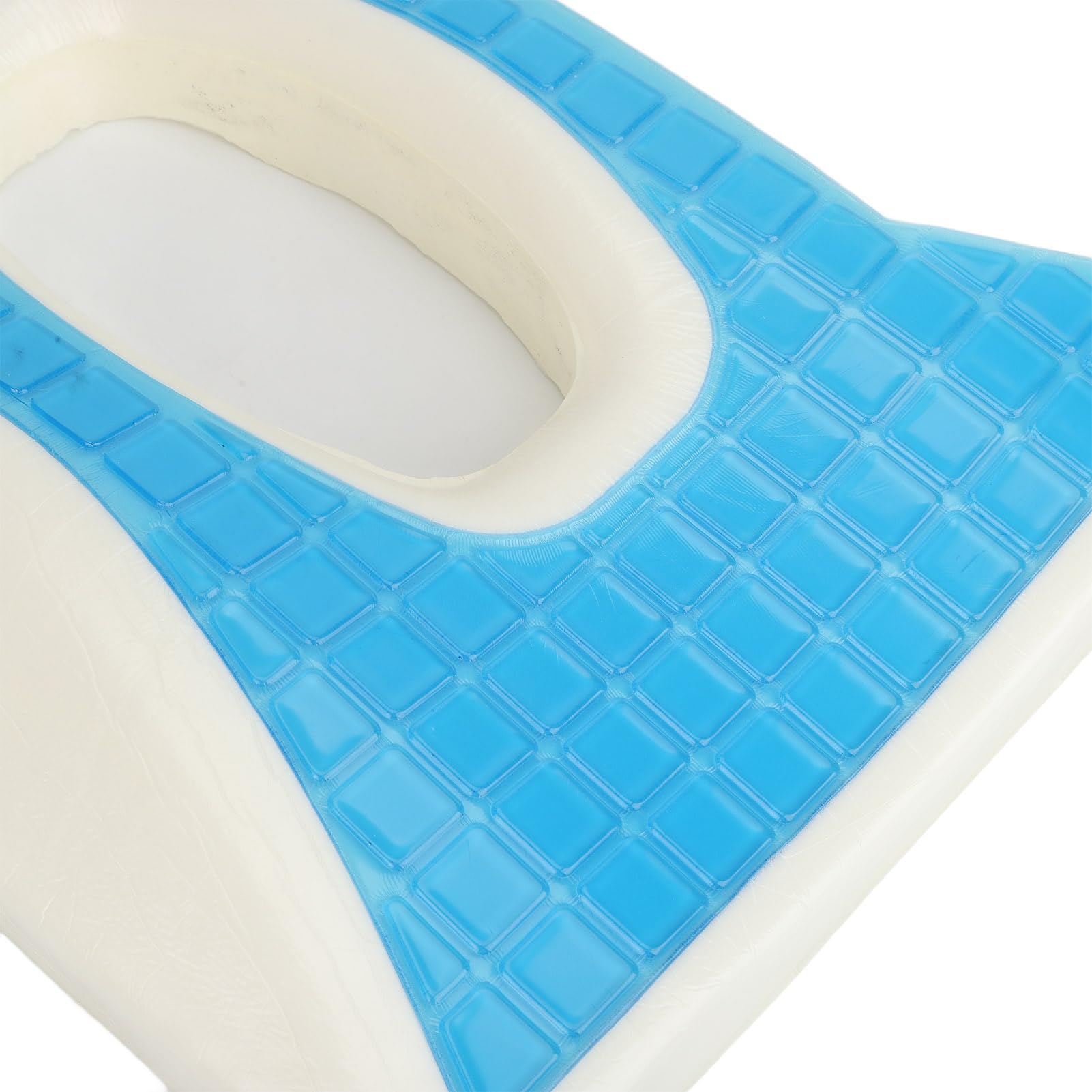 Fyearfly Cuscino antidecubito Cuscino antidecubito in memory foam per sollievo dalla pressione dell'osso dell'anca Coccige Blu Antidecubito Gel infuso Supporto confortevole per pazienti